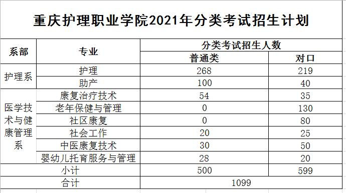 重庆护理职业学院2021年分类考试招生计划.jpg